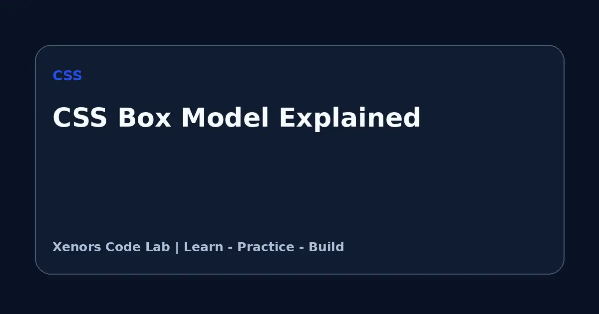 CSS Box Model Explained tutorial illustration
