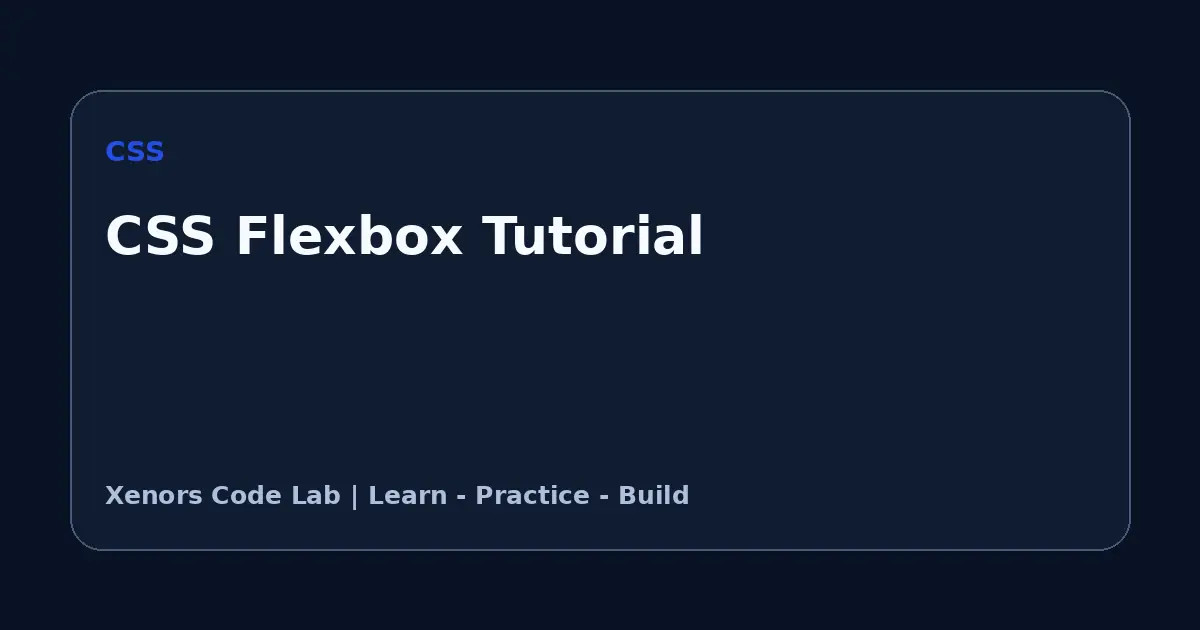 CSS Flexbox Tutorial tutorial illustration