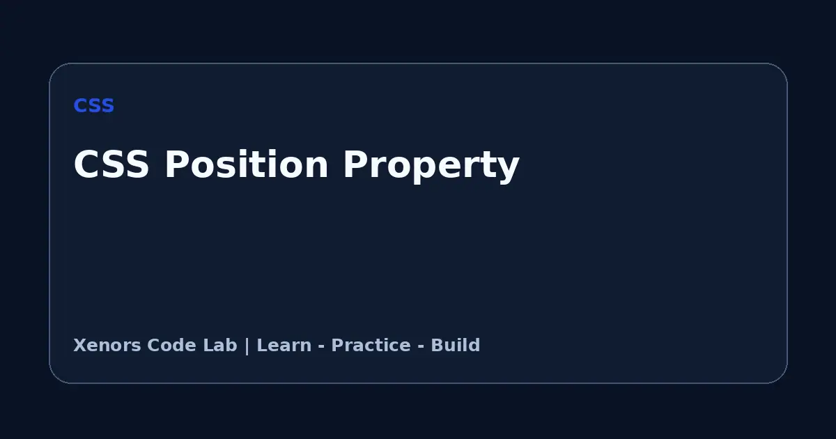 CSS Position Property tutorial illustration