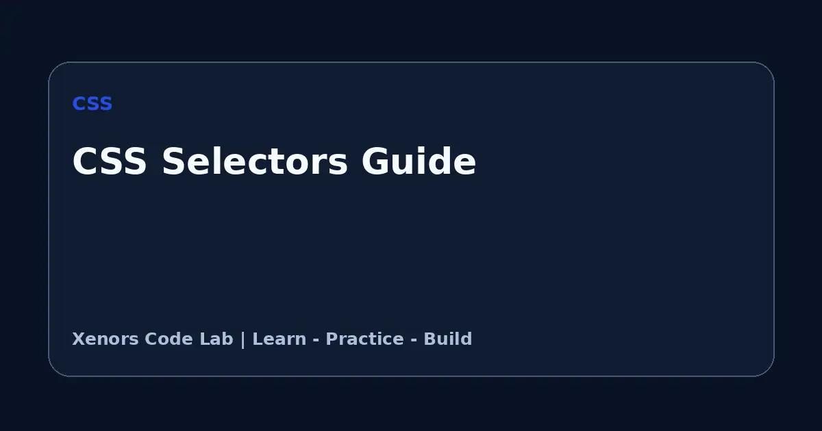CSS Selectors Guide tutorial illustration