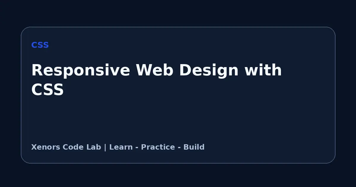Responsive Web Design with CSS tutorial illustration