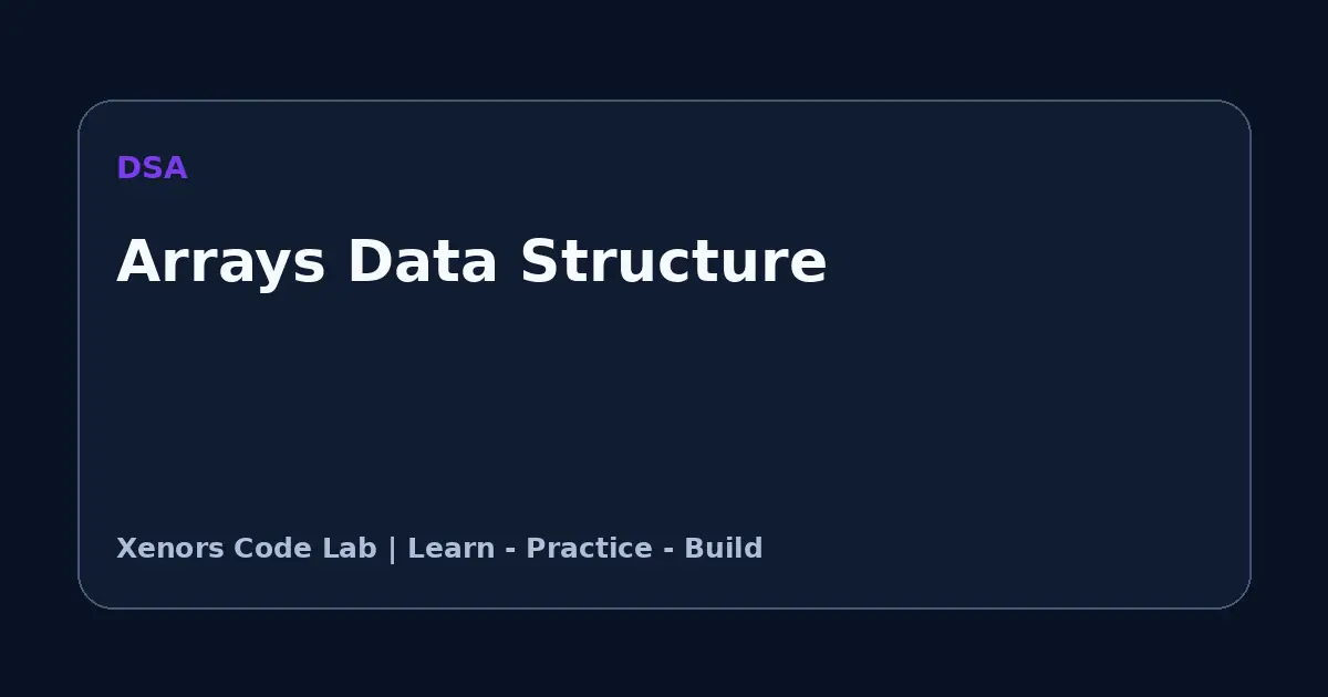 Arrays Data Structure tutorial illustration