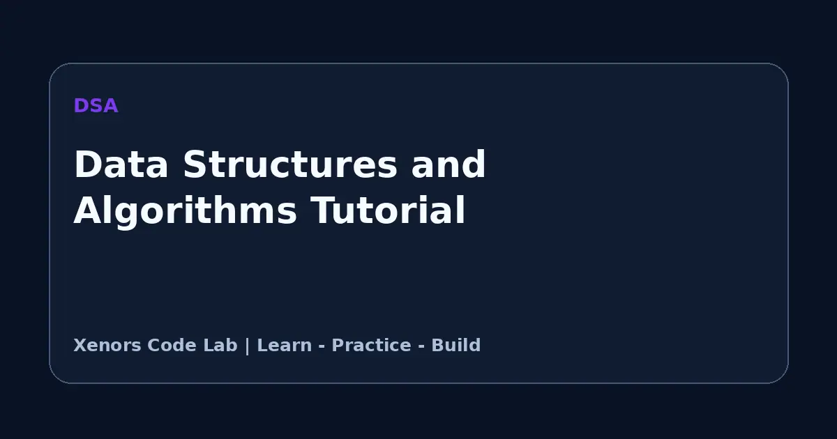 Data Structures and Algorithms Tutorial tutorial illustration
