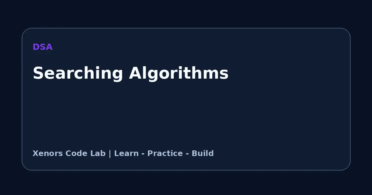 Searching Algorithms tutorial illustration