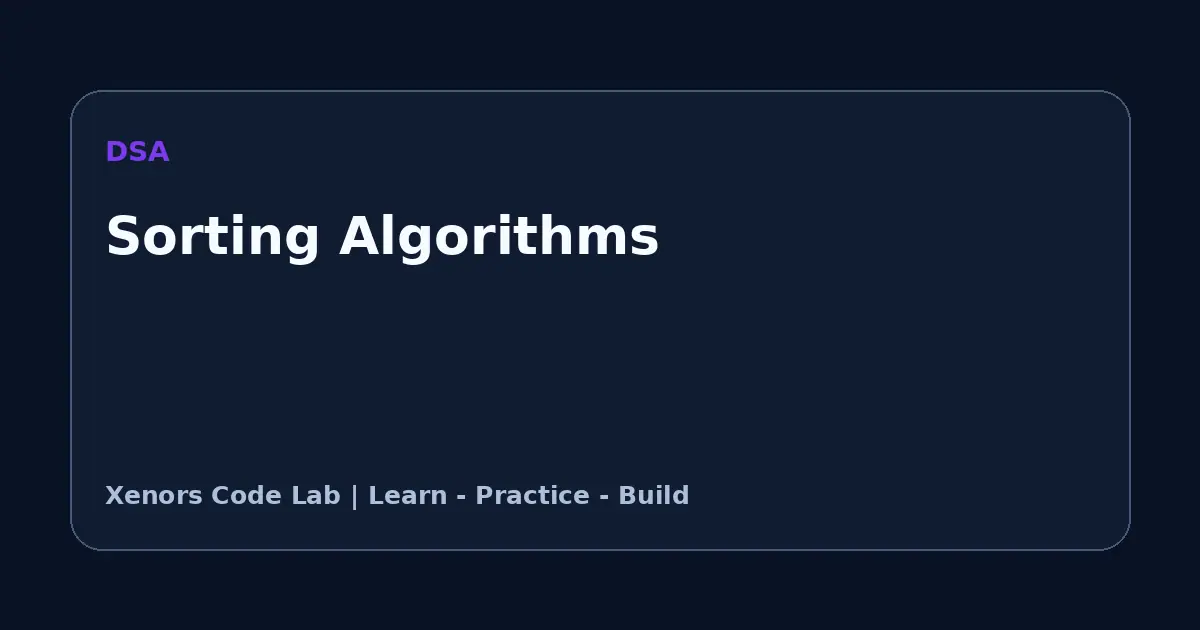 Sorting Algorithms tutorial illustration