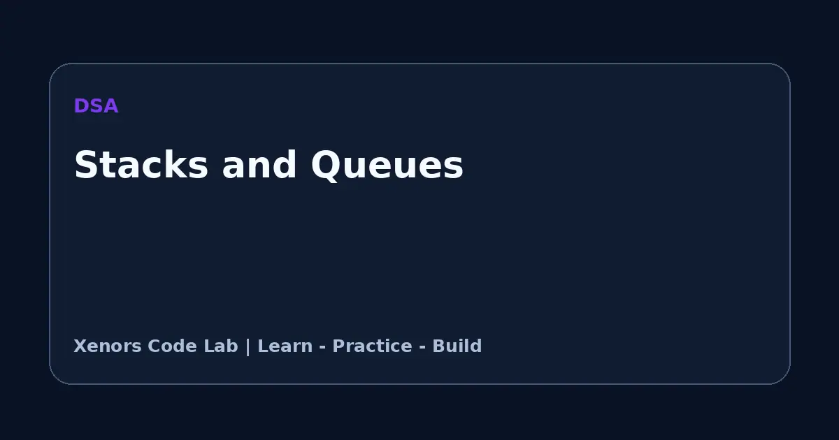 Stacks and Queues tutorial illustration