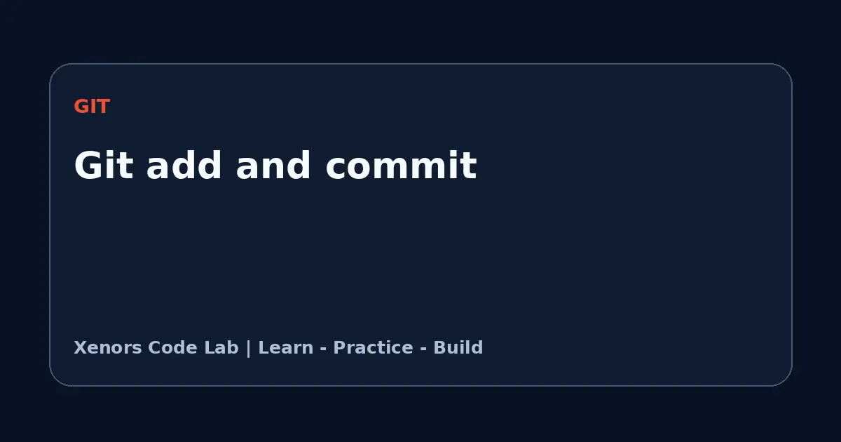 Git add and commit tutorial illustration