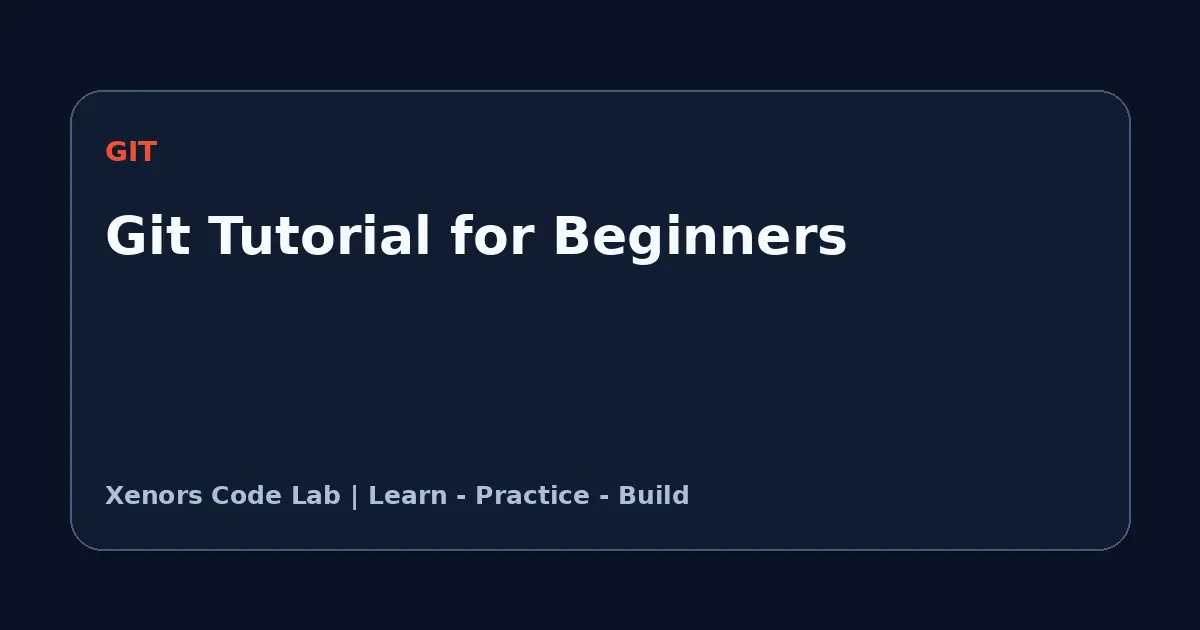 Git Tutorial for Beginners tutorial illustration