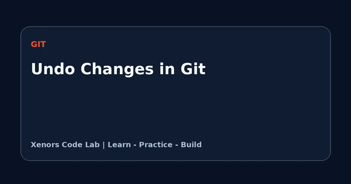 Undo Changes in Git tutorial illustration