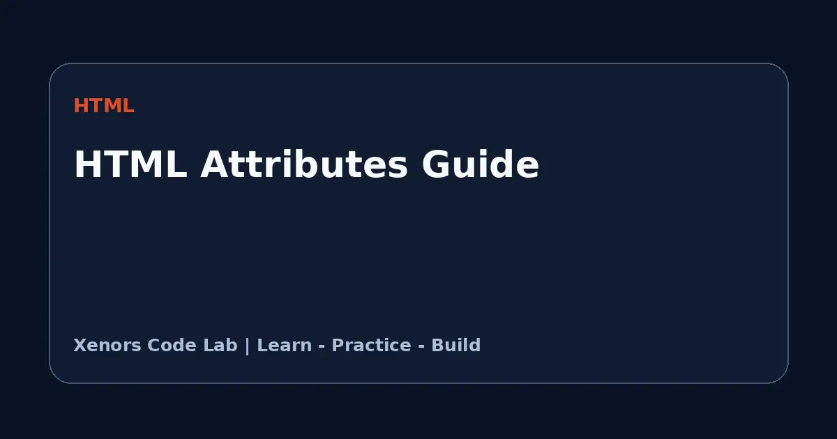 HTML Attributes Guide tutorial illustration