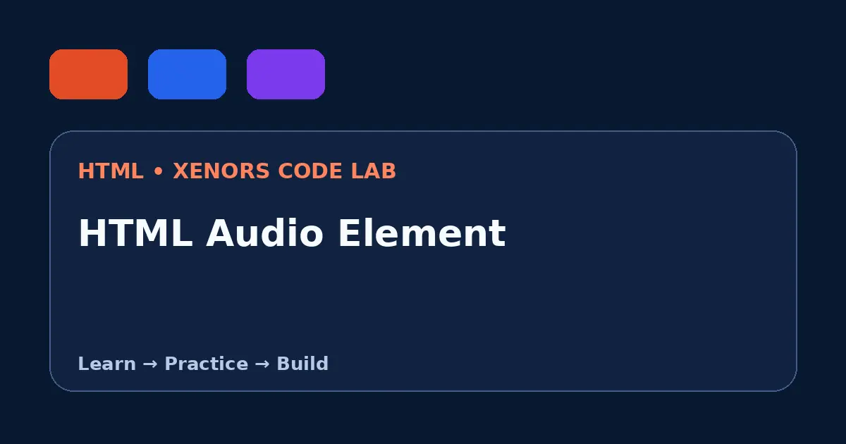 HTML Audio Element visual guide