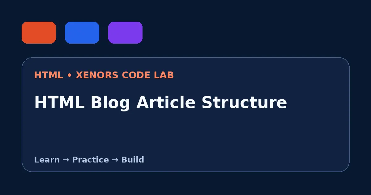 HTML Blog Article Structure visual guide