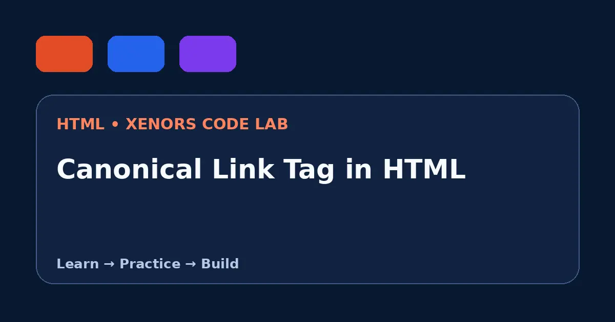 Canonical Link Tag in HTML visual guide