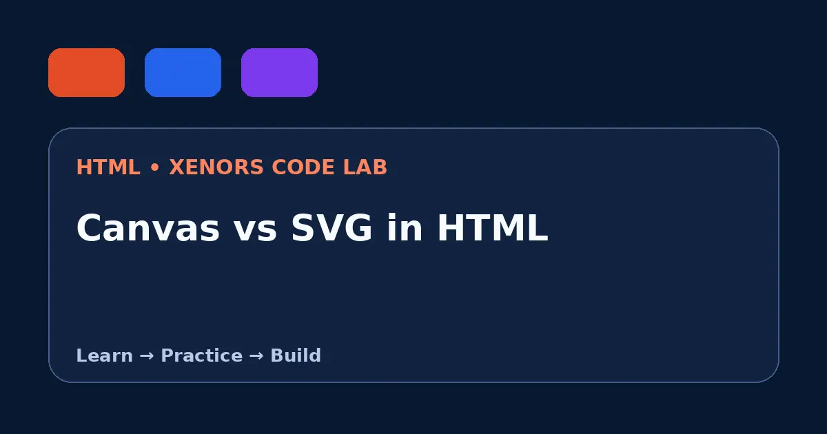 Canvas vs SVG in HTML visual guide