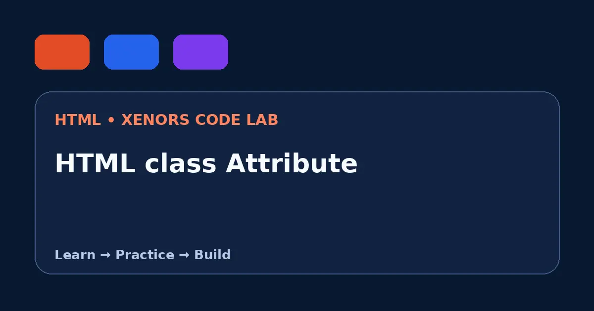 HTML class Attribute visual guide