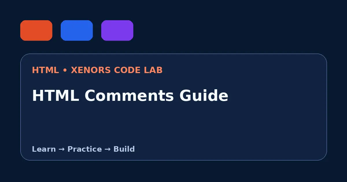 HTML Comments Guide visual guide