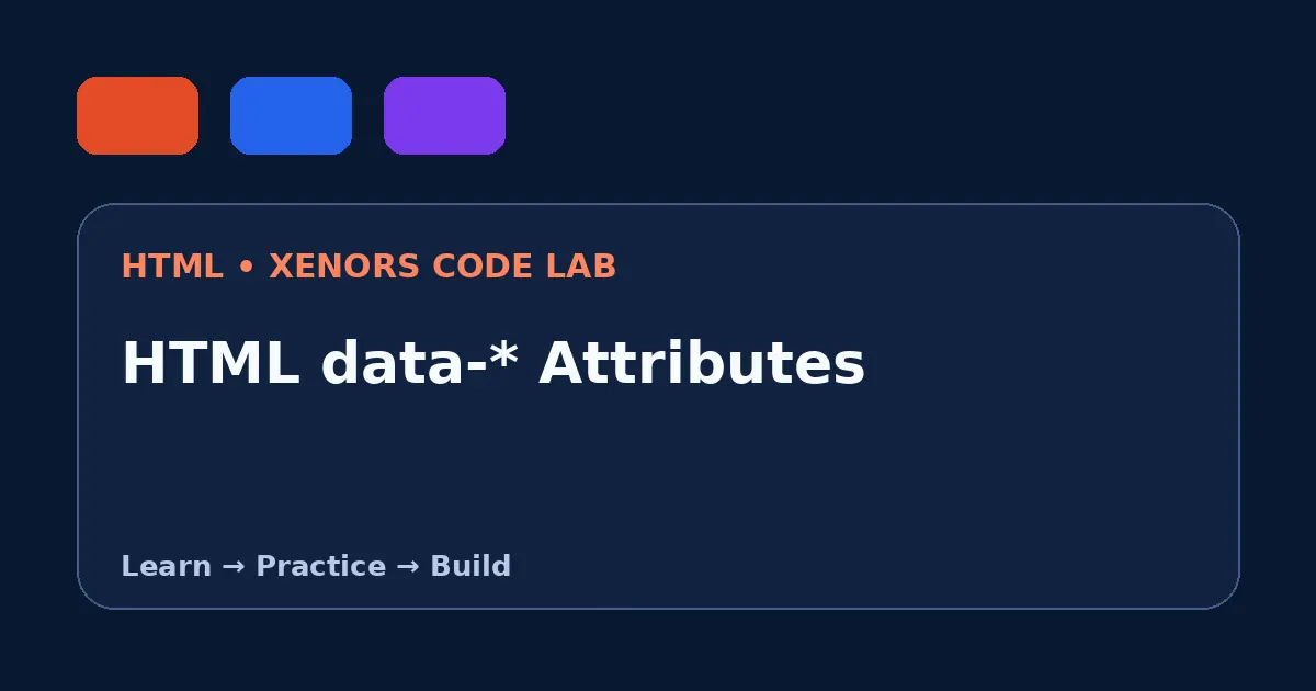 HTML data-* Attributes visual guide
