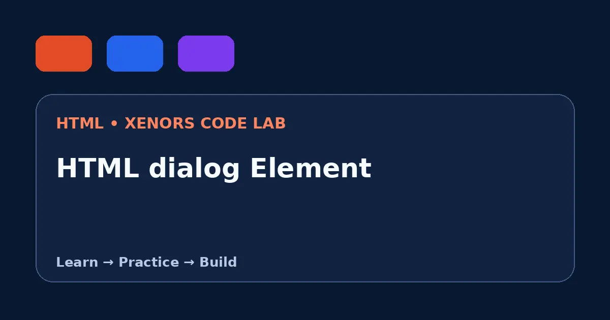 HTML dialog Element visual guide
