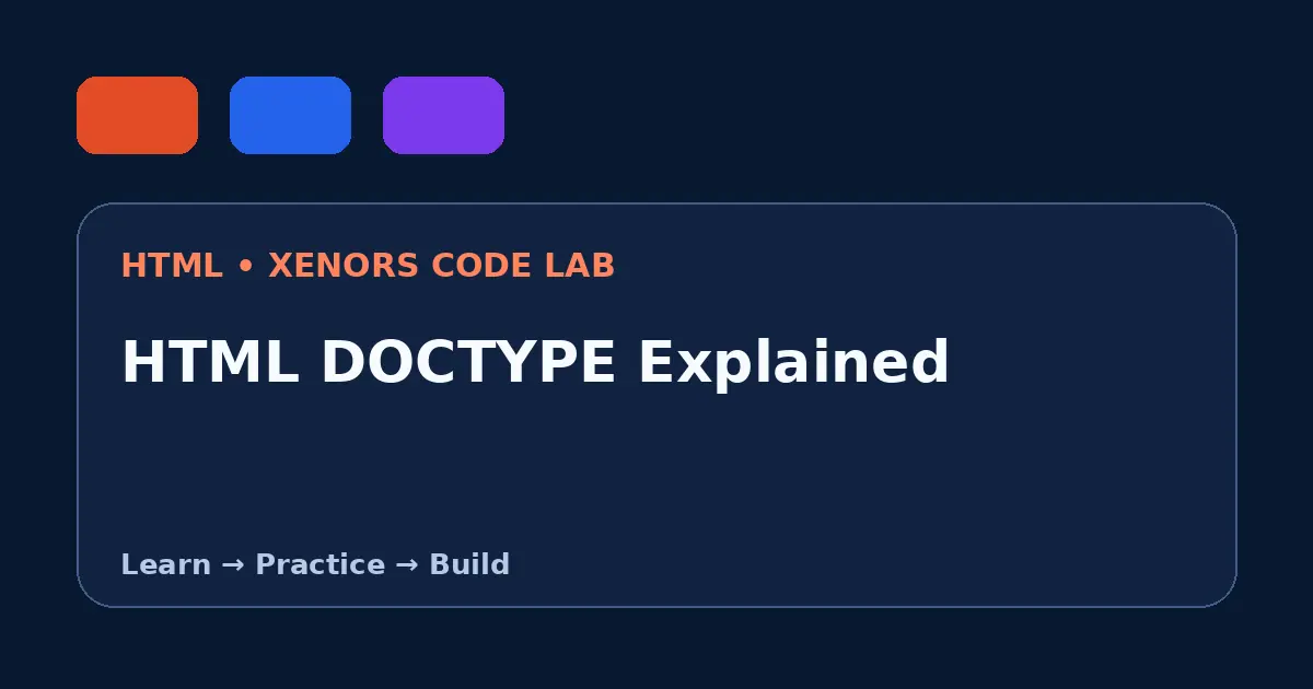 HTML DOCTYPE Explained visual guide
