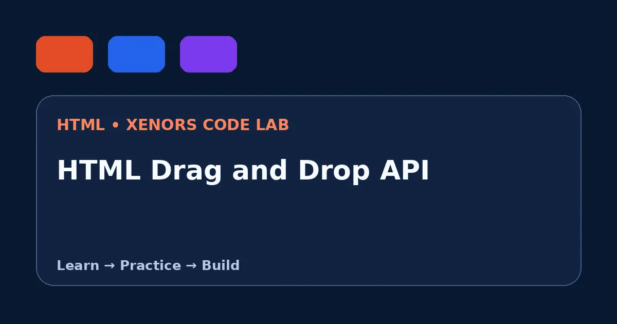 HTML Drag and Drop API visual guide
