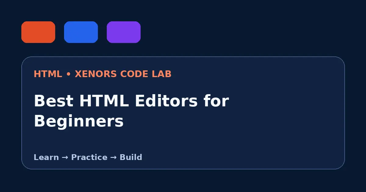 Best HTML Editors for Beginners visual guide