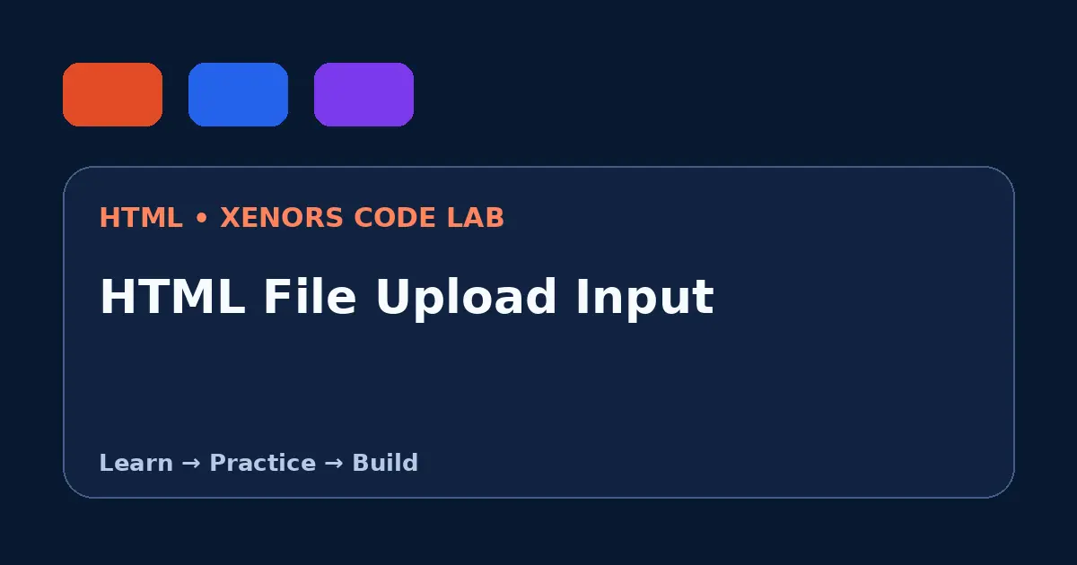 HTML File Upload Input visual guide