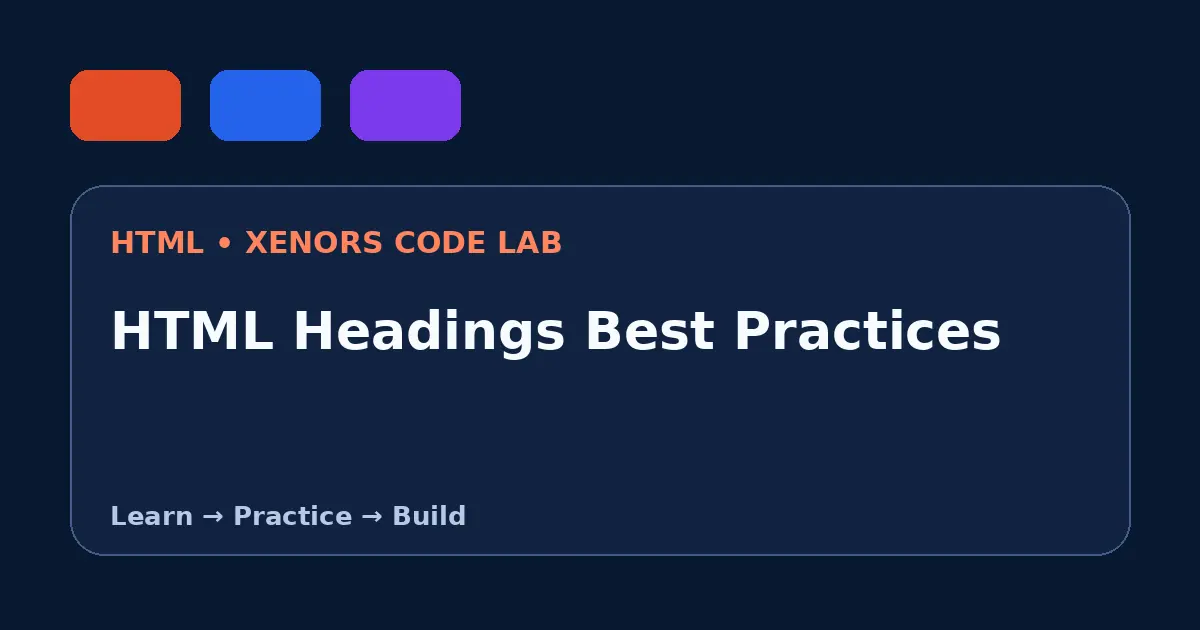 HTML Headings Best Practices visual guide