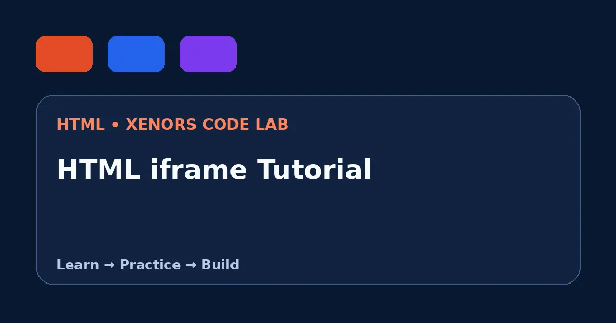 HTML iframe Tutorial visual guide