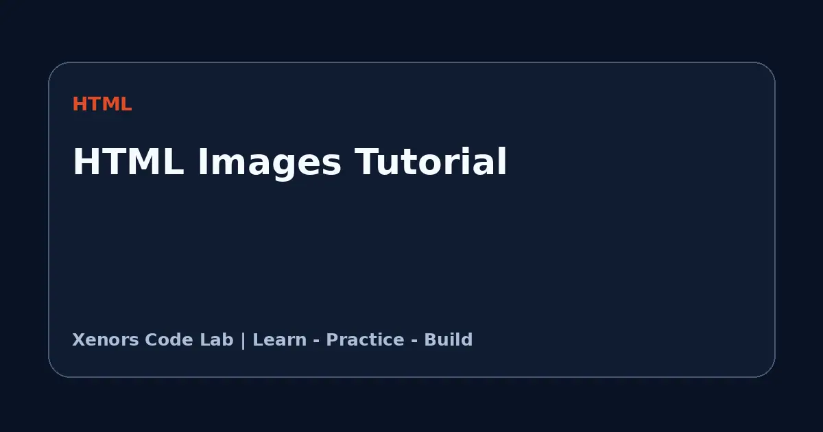 HTML Images Tutorial tutorial illustration