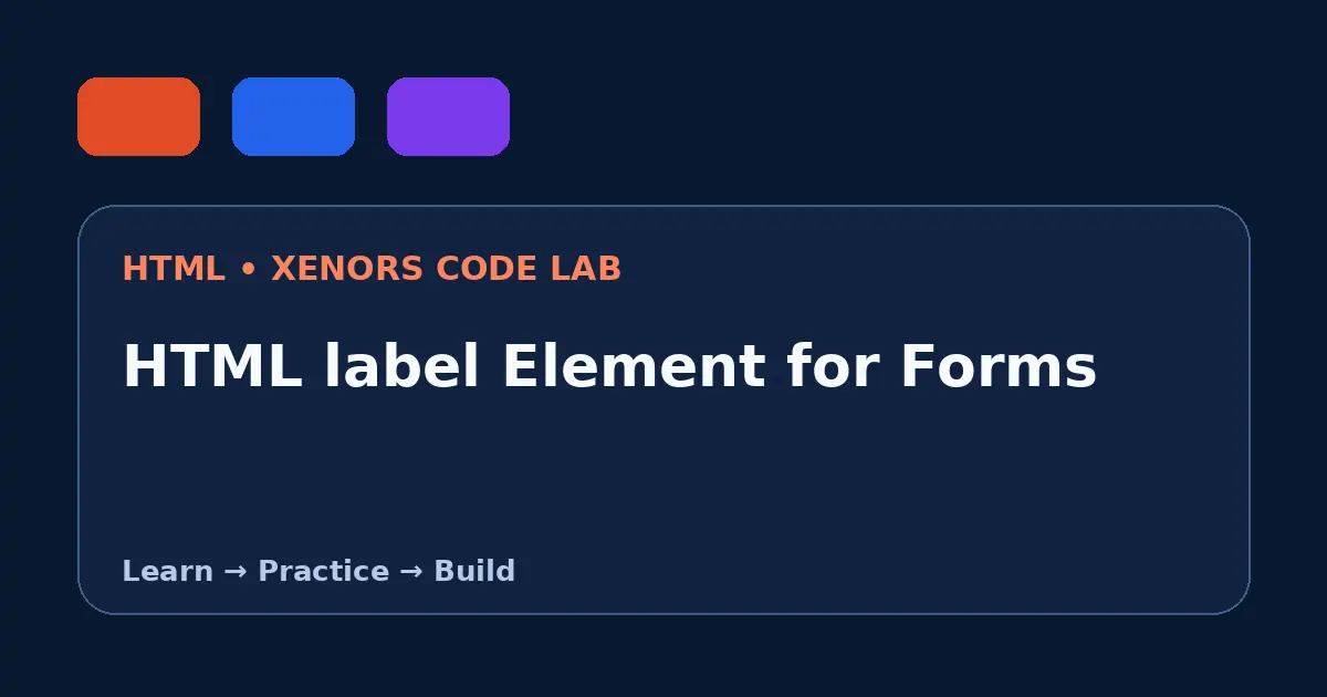 HTML label Element for Forms visual guide