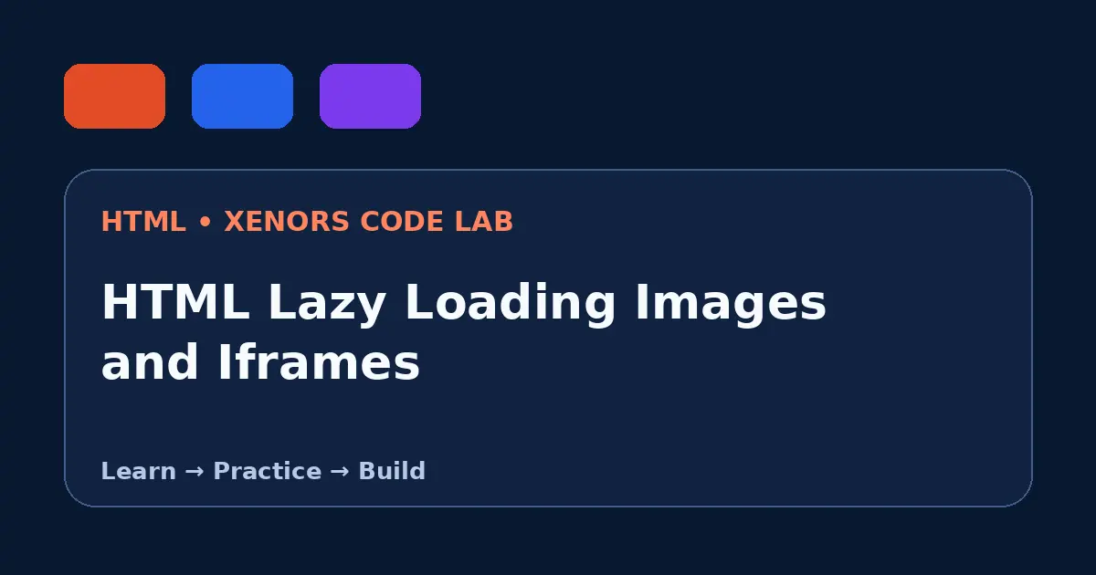 HTML Lazy Loading Images and Iframes visual guide