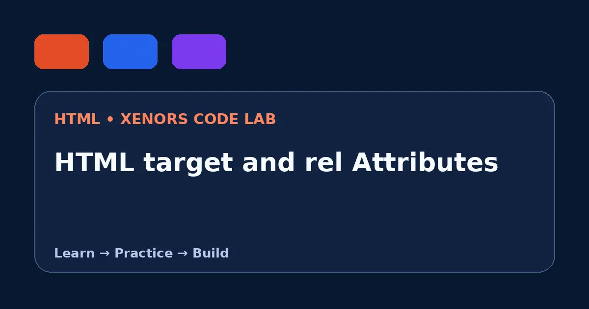 HTML target and rel Attributes visual guide