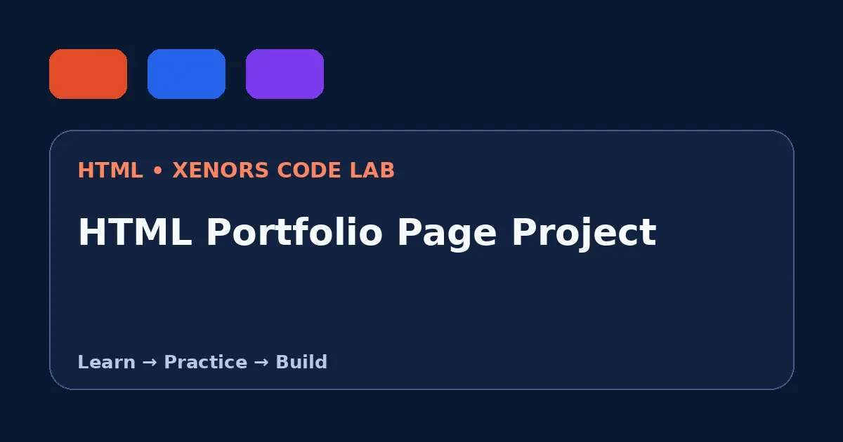 HTML Portfolio Page Project visual guide