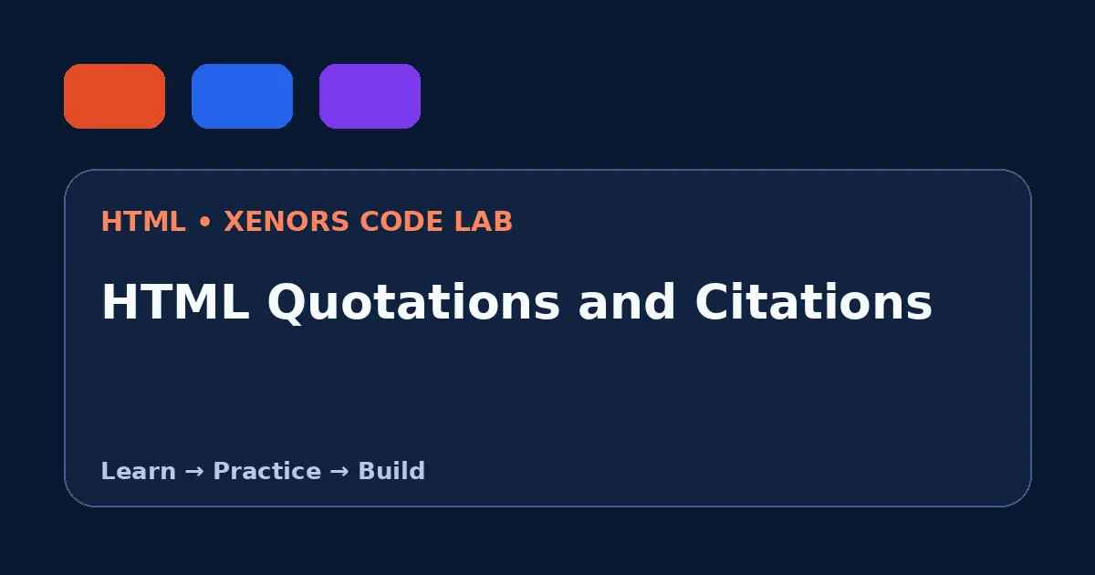 HTML Quotations and Citations visual guide