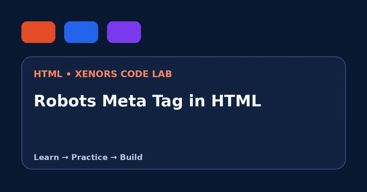 Robots Meta Tag in HTML visual guide