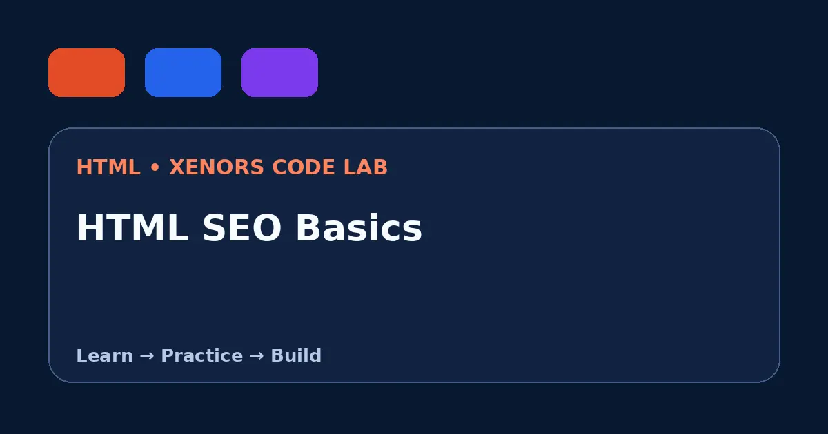 HTML SEO Basics visual guide