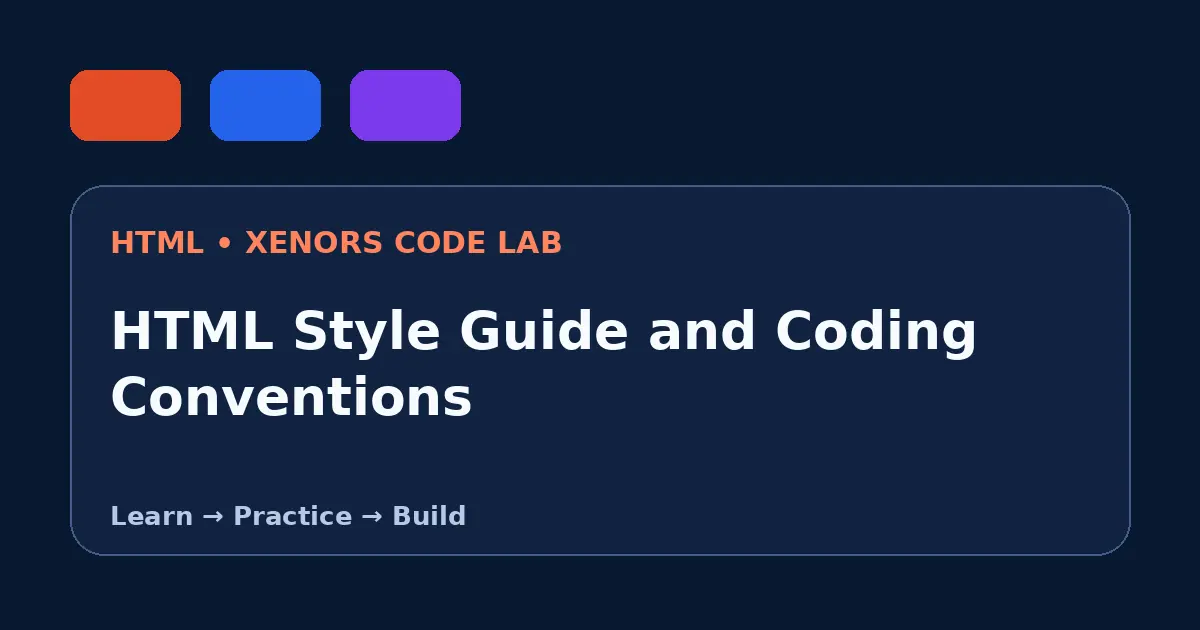 HTML Style Guide and Coding Conventions visual guide