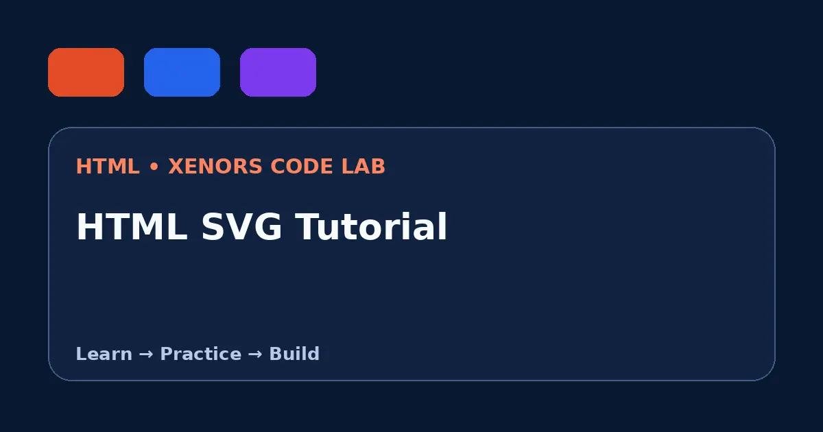 HTML SVG Tutorial visual guide