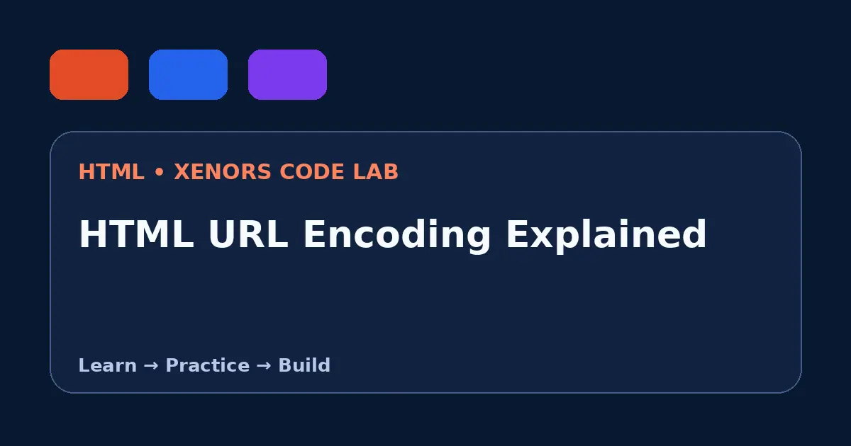 HTML URL Encoding Explained visual guide