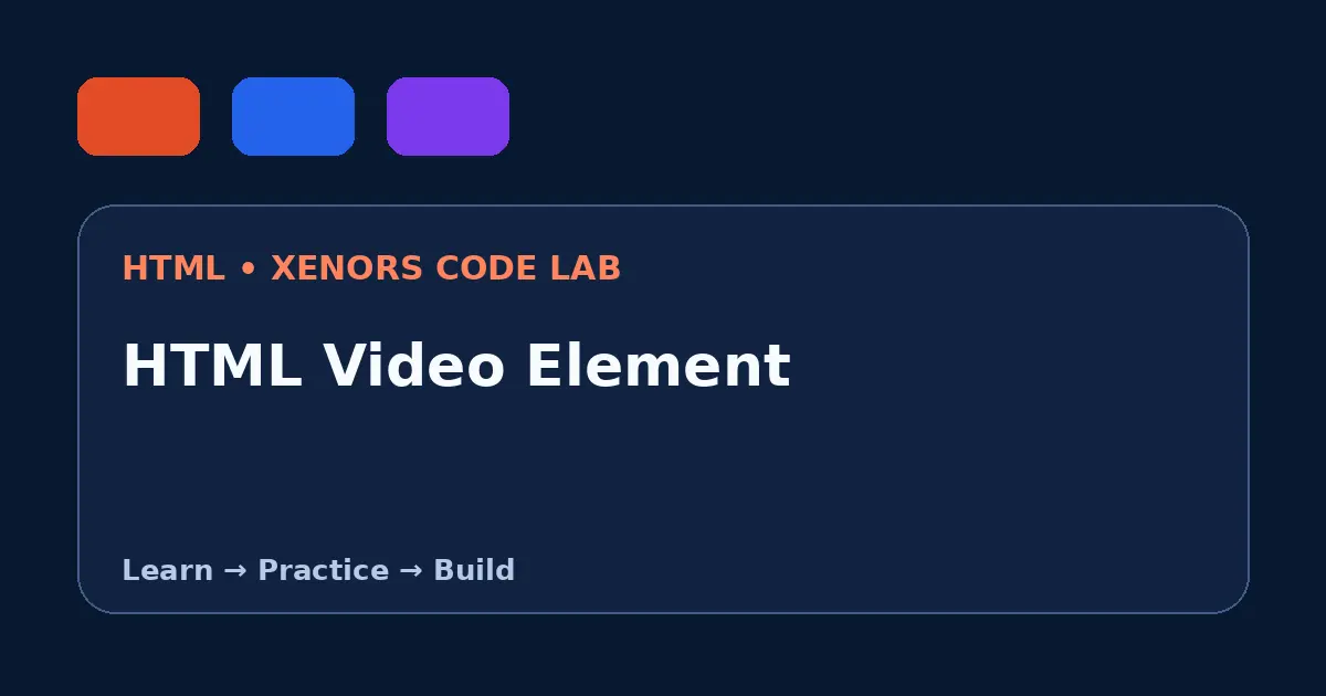 HTML Video Element visual guide