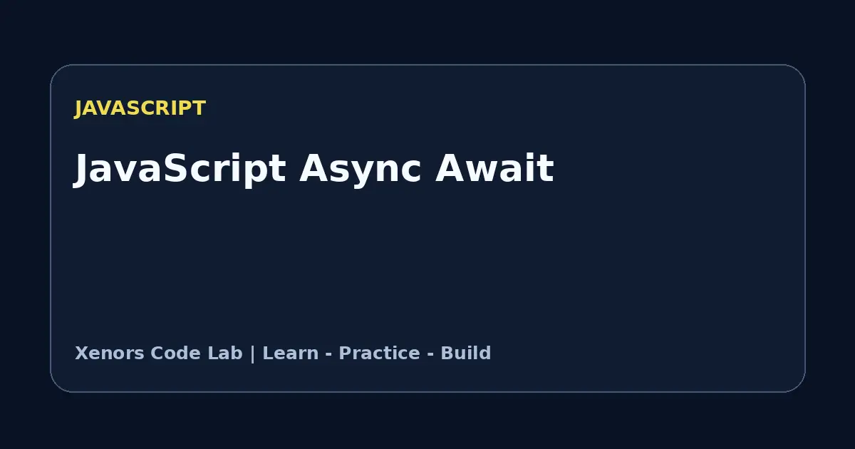 JavaScript Async Await tutorial illustration