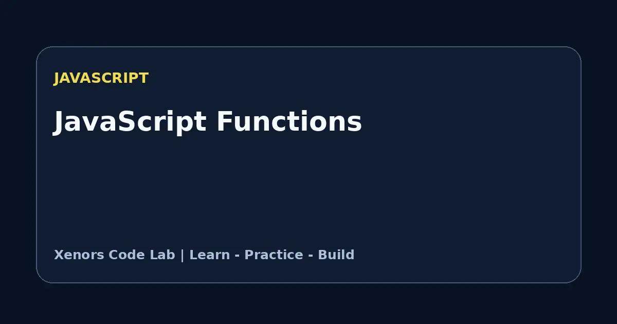JavaScript Functions tutorial illustration