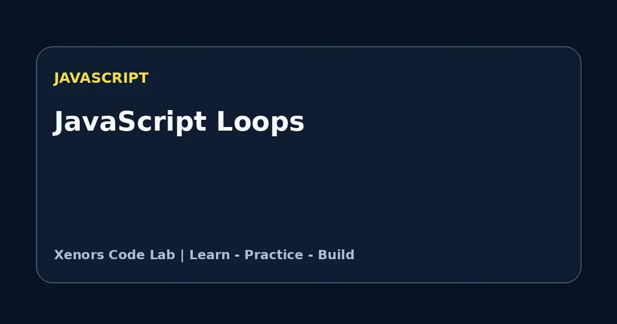 JavaScript Loops tutorial illustration