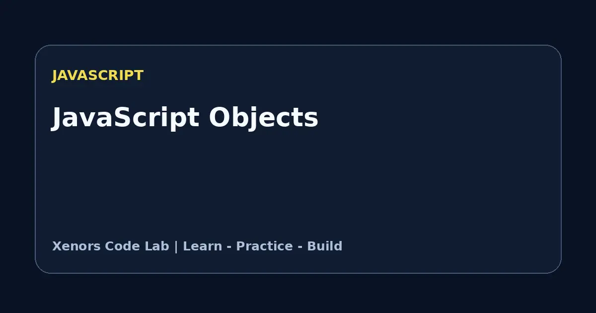 JavaScript Objects tutorial illustration