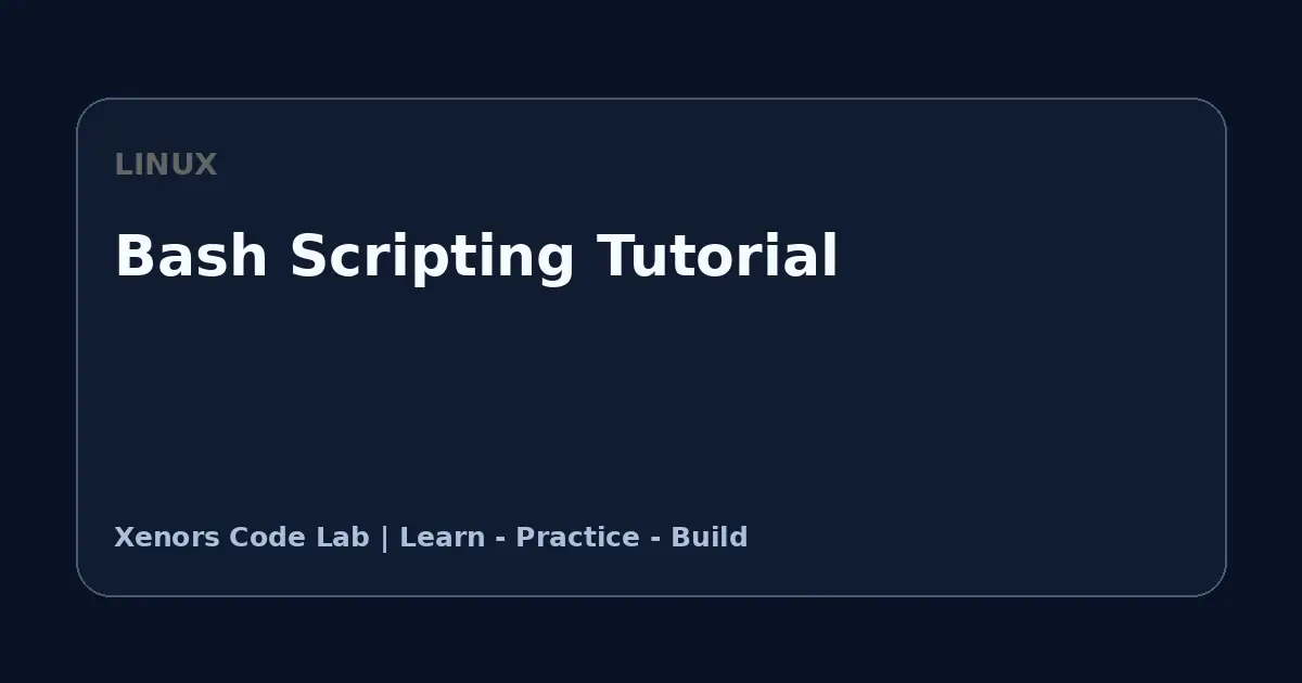 Bash Scripting Tutorial tutorial illustration