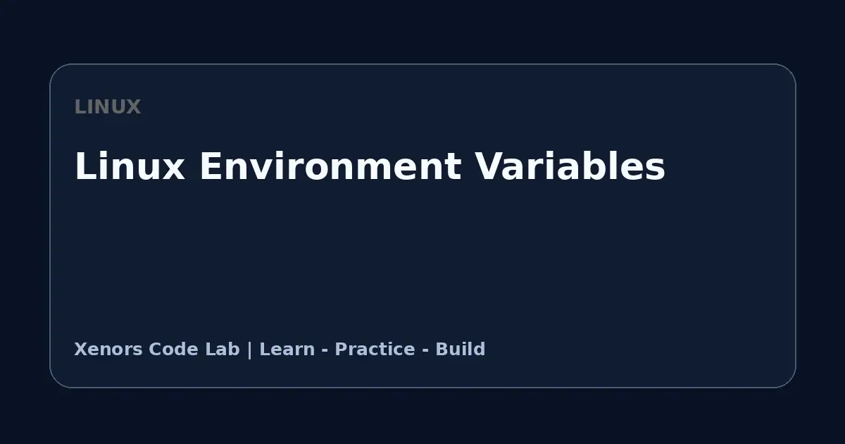 Linux Environment Variables tutorial illustration