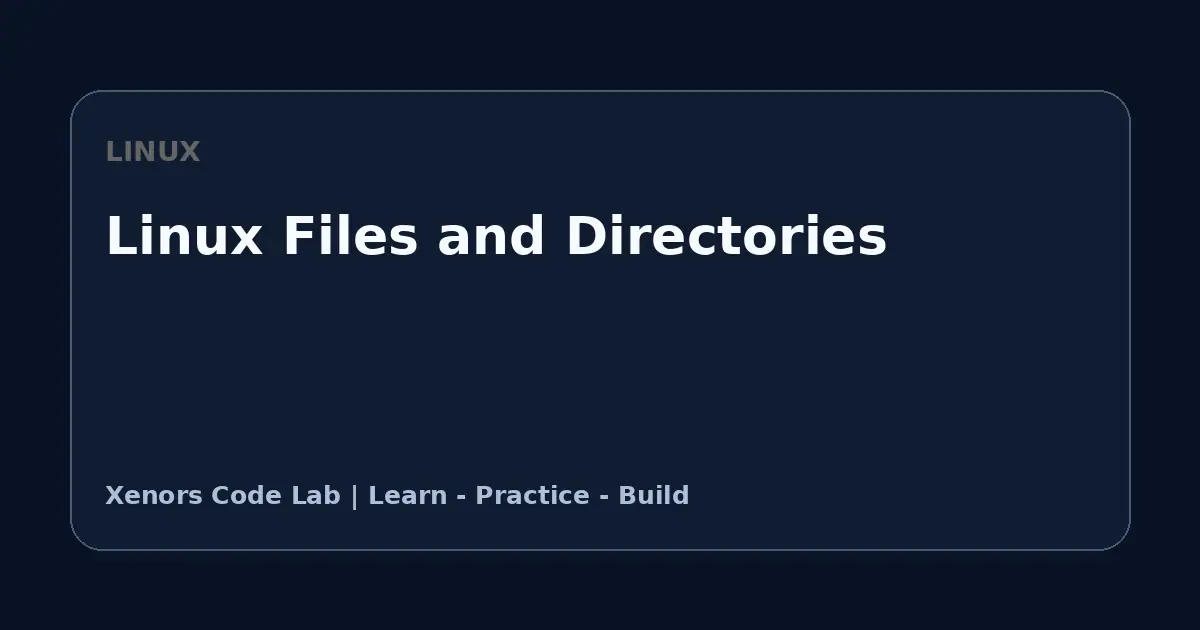Linux Files and Directories tutorial illustration
