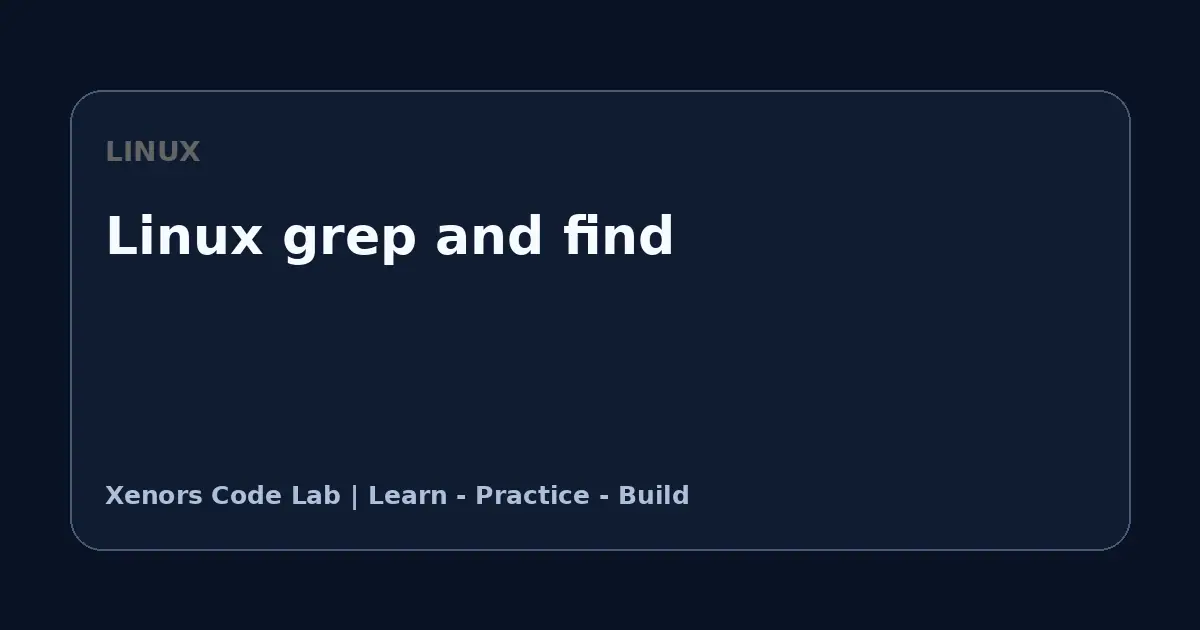 Linux grep and find tutorial illustration