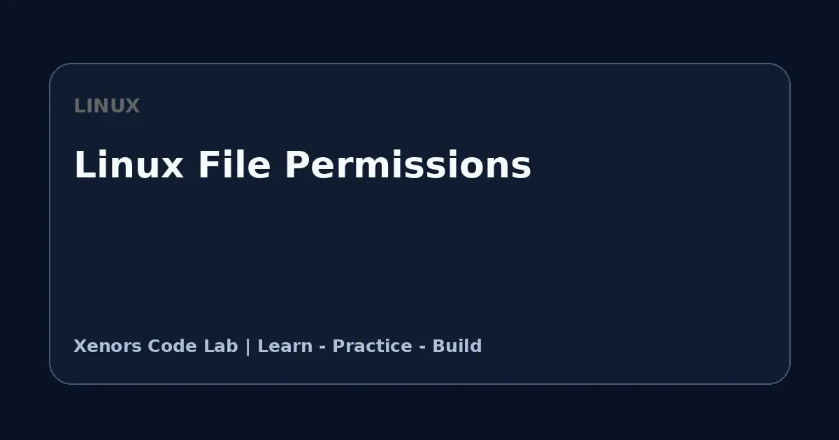 Linux File Permissions tutorial illustration