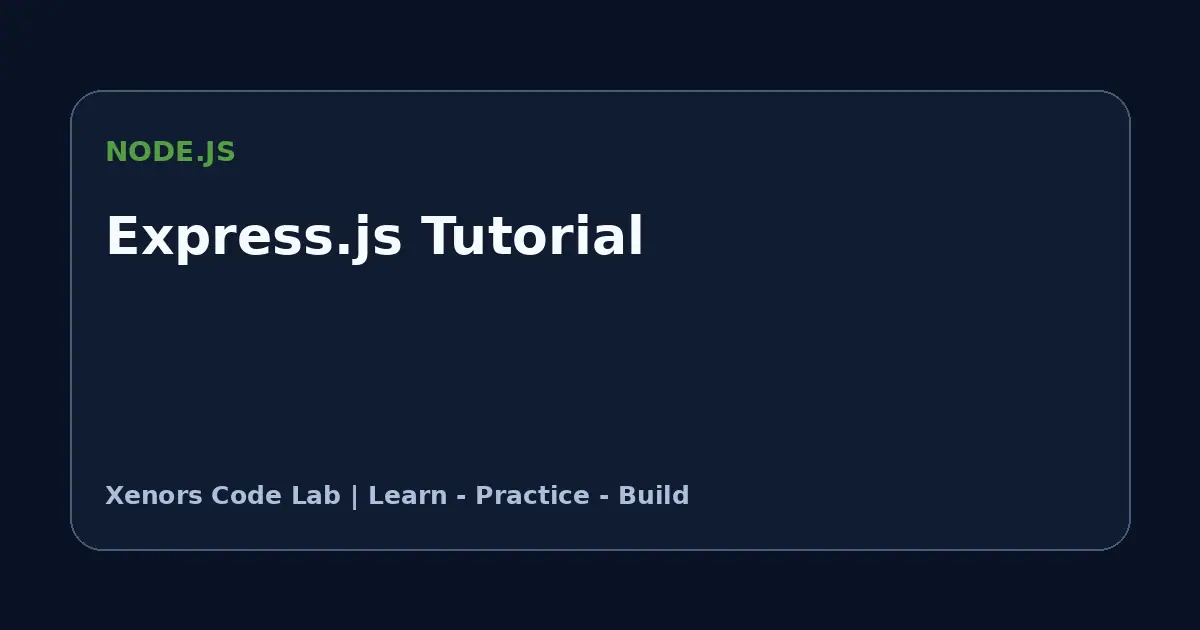 Express.js Tutorial tutorial illustration